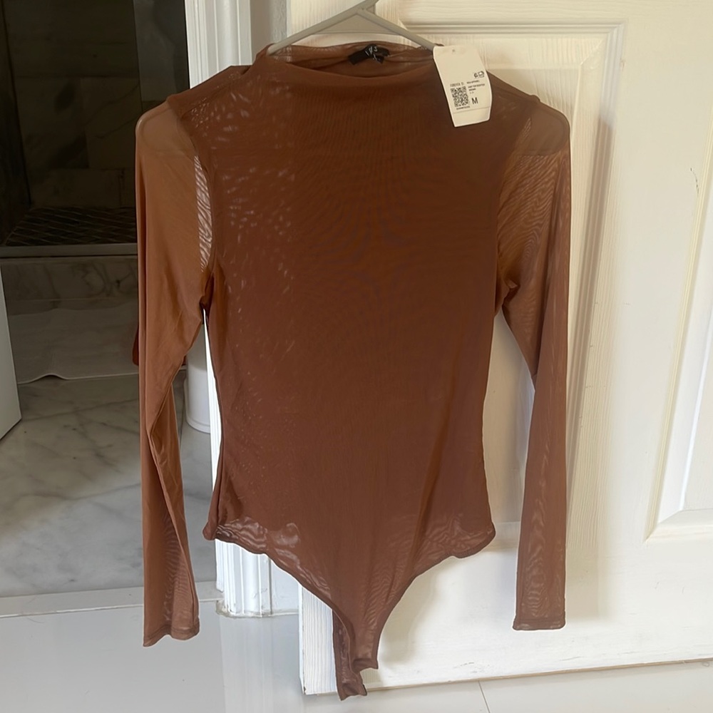 Sheer, longsleeve, forever, 21 bodysuit
